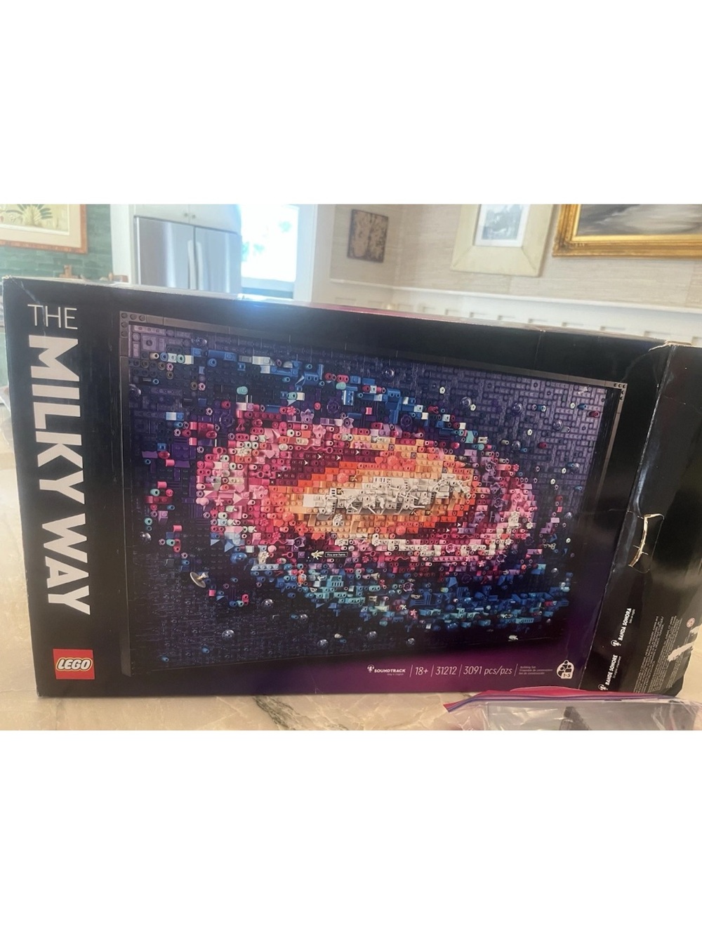 Lego Milky Way Mosaic Wall Art - Pink, Purple, Blue, Orange, Cream